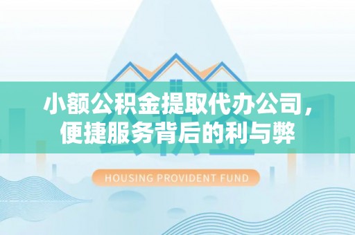 曲水小额公积金提取代办公司，便捷服务背后的利与弊