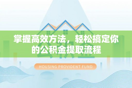 曲水掌握高效方法，轻松搞定你的公积金提取流程