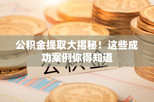曲水公积金提取大揭秘！这些成功案例你得知道