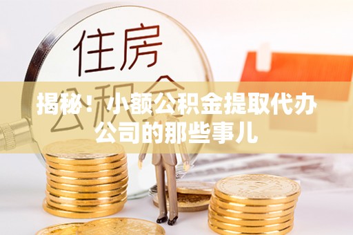 曲水揭秘！小额公积金提取代办公司的那些事儿